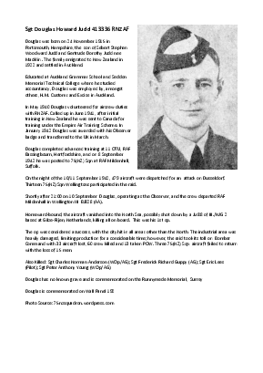 A preview of a PDF biography for Judd, Douglas Howard